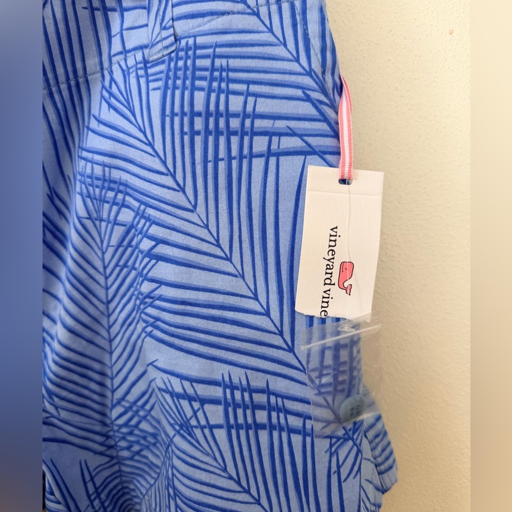 NWT Vineyard Vines blue palm shirts size 16 - Picture 3 of 9